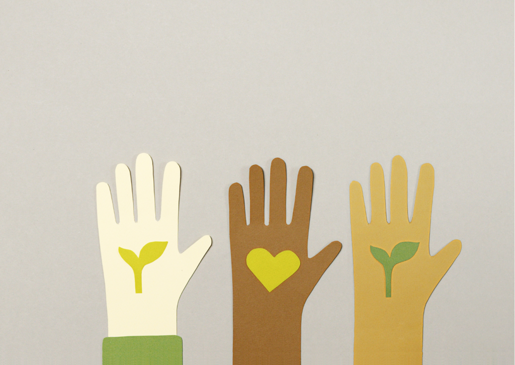 Ecologie main verte coeur