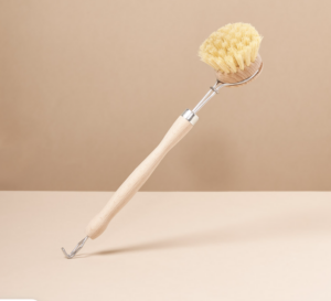 Brosse vaisselle en bois et fibre à tête changeable zero dechet